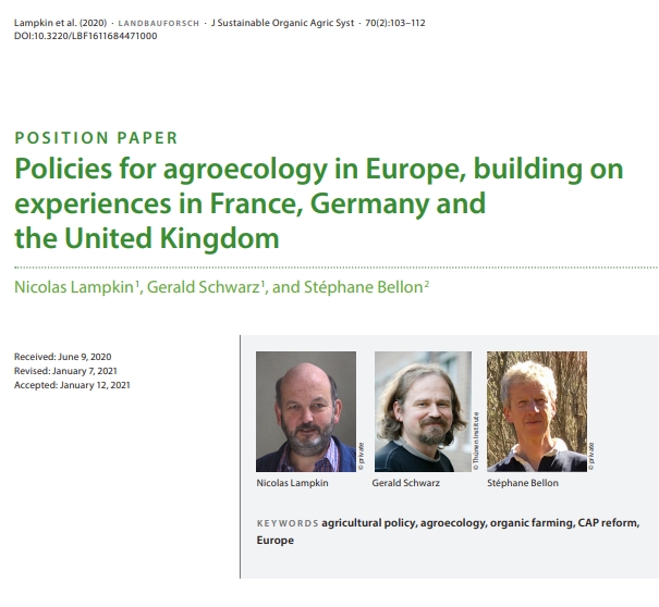 POSITION PAPER: Policies for agroecology in Europe, building on experiences in France, Germany and the United Kingdom