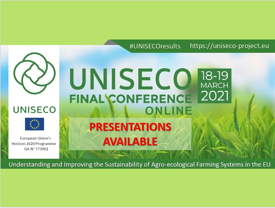 Thank you & Presentations Online! - UNISECO H2020 project Final conference