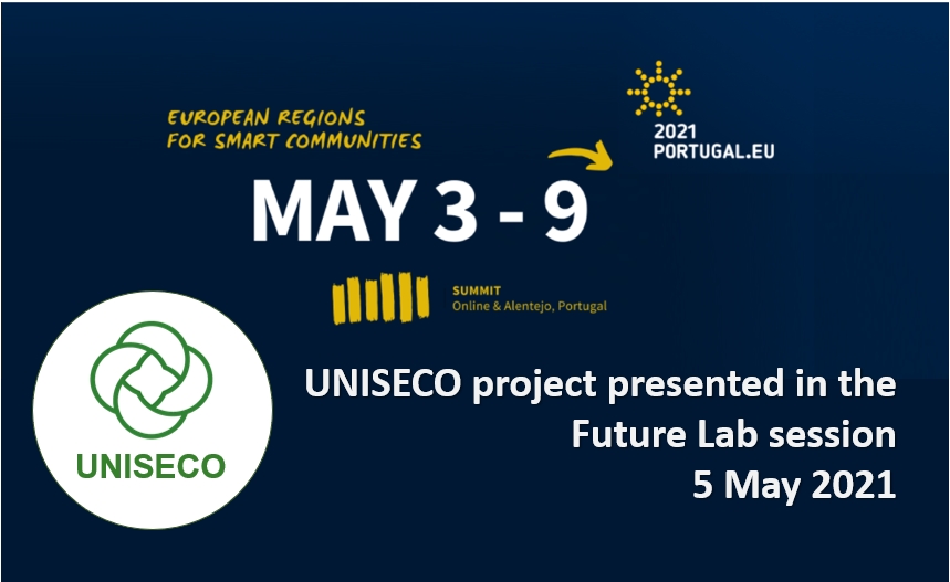 UNISECO Project at the European Regions for Smart Communities Future Lab session, 5 May 2021