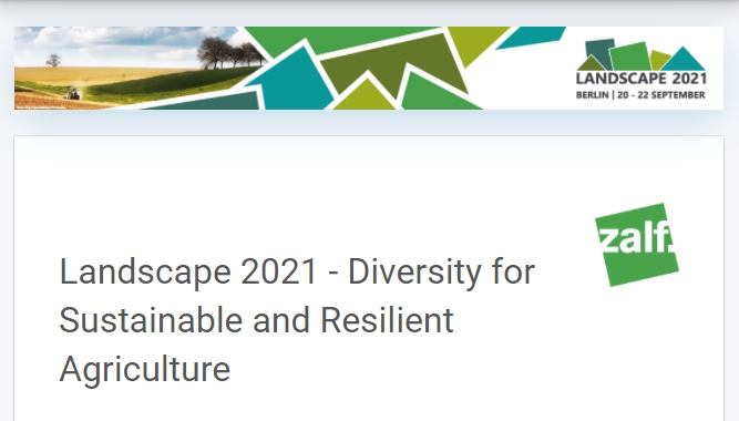 Landscape 2021 conference - Diversity for Sustainable and Resilient Agriculture, 20-22 September 2021, online